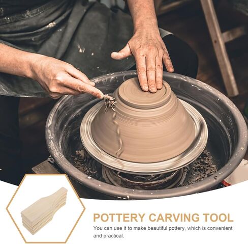 5PCS Clay Paddle Wooden Mud Sculpture Flat Board Pad Wooden Clay Sculpting Carving Dough Modeling Tools Ceramic Tools for DIY Craft Smoothing in Kuwait