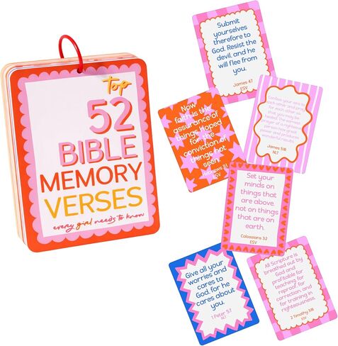 Aspen Lane 52 Verses Kids Bible Verse Cards Flash Cards (Pink) for Bible Study Supplies – Scripture Memory Cards for Children, Bible Study for Kids, Homeschool & Sunday School in Saudi Arabia