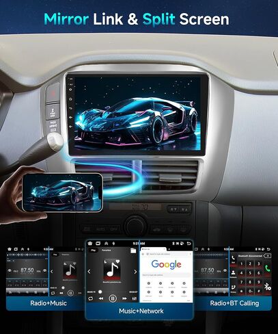 ستيريو سيارة 4G 64G لهوندا بايلوت 2006 2007 2008 راديو مع شاشة لمس 9 بوصة 1280*720P IPS/CarPlay لاسلكي/Android Auto/راديو AI/AI Voice/WiFi/BT 5.0/DSP 32EQ/RDS FM // GPS/MirrorLink/كاميرا احتياطية in Saudi Arabia