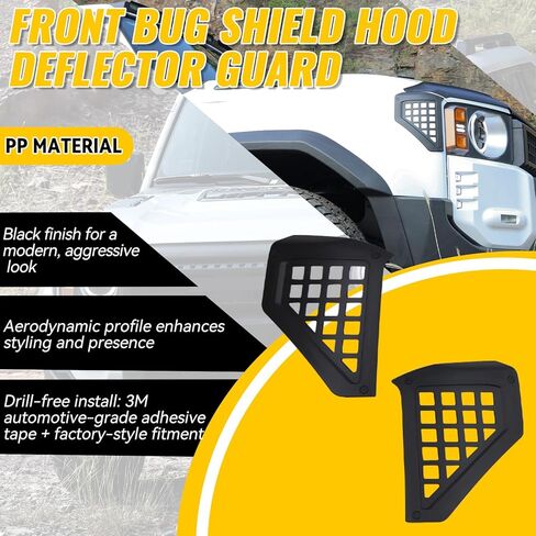 Side Hood Deflector Guard Front Bug Shield for 2024 2025 Toyota Prado Land Cruiser 250 LC250 & 1958 in Saudi Arabia