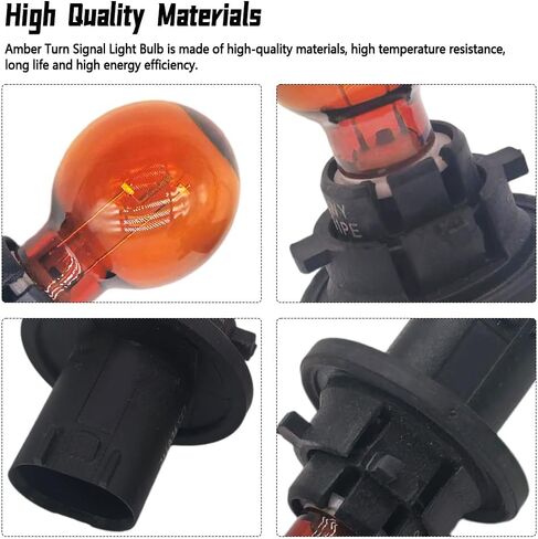 Amber Turn Signal Light Bulb Fit for Cadillac CTS Buick Enclave GMC Acadia Saturn Outlook 2007-2015, Replace 15782705 PH24WY 12V 24W 2pcs in Saudi Arabia
