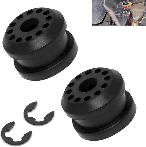 MLY 2PCS Car Transfer Shifter Linkage Bushing Kit, Shifter Linkage Control Lever Bushing Grommet with E-Clips, Fit for Dodge Ram 1500/2500/3500, Replacement OEM#68078974AA/68078975AA (Black) in Kuwait