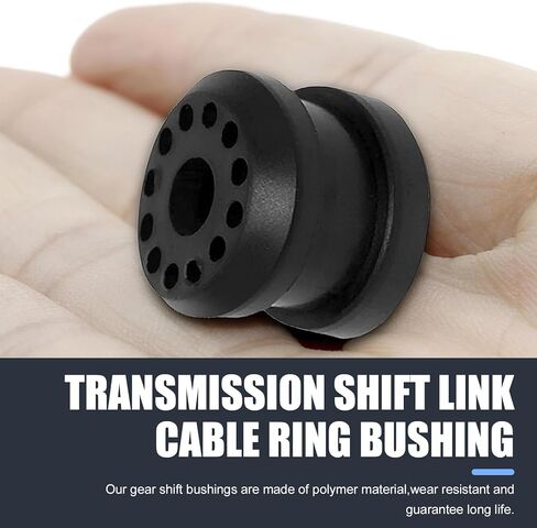 MLY 2PCS Car Transfer Shifter Linkage Bushing Kit, Shifter Linkage Control Lever Bushing Grommet with E-Clips, Fit for Dodge Ram 1500/2500/3500, Replacement OEM#68078974AA/68078975AA (Black) in Kuwait