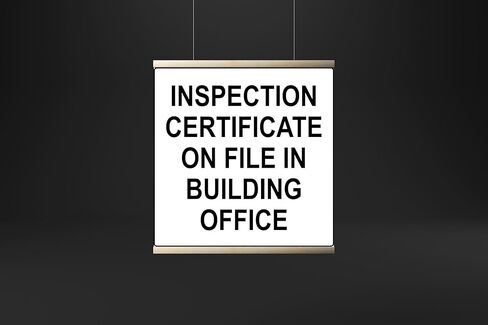 Leetprints Laminated Vinyl Decal for Inspection Certificate On File in Building Office - Label Stickers, Multiple Sizes, Customizable Stickers in Saudi Arabia
