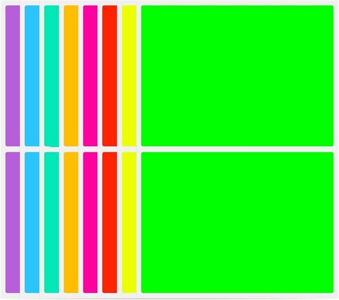 PARLAIM 4X6 Inch Color Code Rectangle Labels,White Stickers Label for Envelopes and Organization,80 Sheets 160 PCS Label for Inventory Home Office Marking in Kuwait