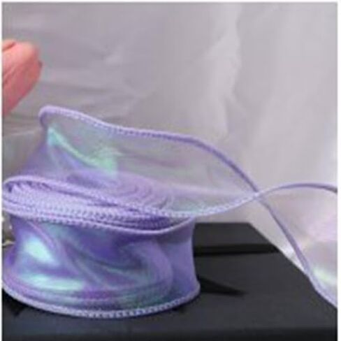 Chiffon Ribbon Organza Satin Ribbons for Gift Wrapping Decoration Wedding Bouquets Wreath Sewing Supplies,Beige in Kuwait