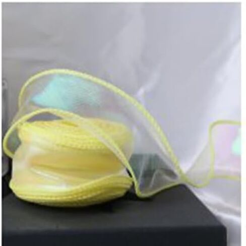 Chiffon Ribbon Organza Satin Ribbons for Gift Wrapping Decoration Wedding Bouquets Wreath Sewing Supplies,Beige in Kuwait