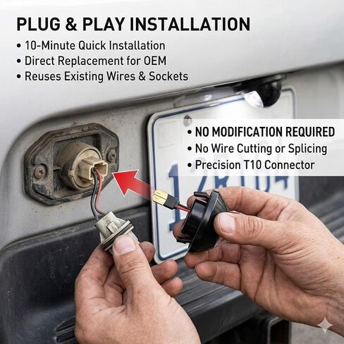 مجموعة ضوء لوحة الترخيص LED لـ 1990-2014 Ford F150 F250 F350 F450 F550 Super Duty Ranger Explorer Bronco Excursion Expedition، استبدال مصباح LED أبيض 6000K، خالي من الأخطاء في CANBUS، قطعتان in Kuwait