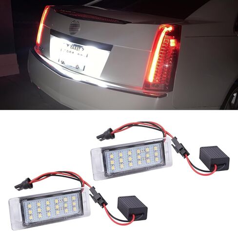 x xotic tech استبدال مصابيح لوحة الترخيص LED متوافقة مع شيفروليه كامارو بولت كورفيت إكوينوكس ترافيرس إمبالا أو بويك كاديلاك جي إم سي، خالية من الأخطاء 6000K زينون أبيض، قطعتان in Kuwait
