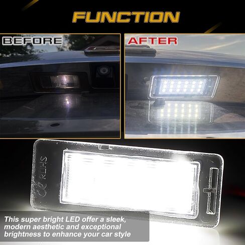 x xotic tech استبدال مصابيح لوحة الترخيص LED متوافقة مع شيفروليه كامارو بولت كورفيت إكوينوكس ترافيرس إمبالا أو بويك كاديلاك جي إم سي، خالية من الأخطاء 6000K زينون أبيض، قطعتان in Kuwait