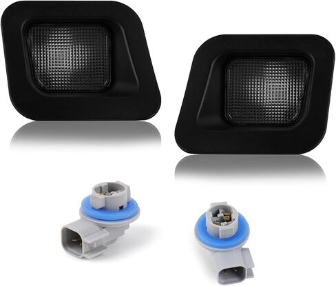 مصباح إضاءة لوحة ترخيص LED من XStyle مع ضوء شعاع على شكل X متوافق مع شاحنة بيك اب 2003-2018 دودج رام 1500 2500 3500، عدسة شفافة ماسية، 6000 ك أبيض، IP67 مقاوم للماء، أسود in Kuwait