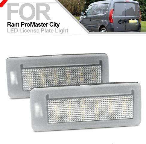 Led License Plate Light for 2015-2022 Ram ProMaster City Passenger Van Models Super Bright 6500K Xenon White Error Free Led Rear Tag Number Plate Lamps OEM 68263890AA 95509600 in Kuwait