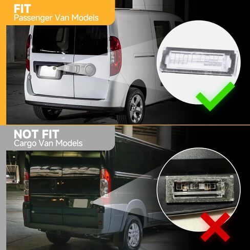 Led License Plate Light for 2015-2022 Ram ProMaster City Passenger Van Models Super Bright 6500K Xenon White Error Free Led Rear Tag Number Plate Lamps OEM 68263890AA 95509600 in Kuwait