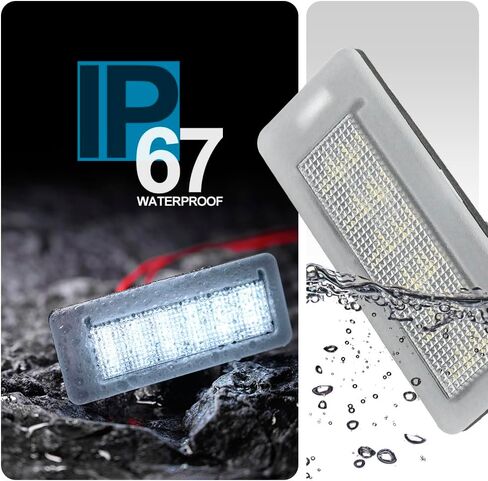 Led License Plate Light for 2015-2022 Ram ProMaster City Passenger Van Models Super Bright 6500K Xenon White Error Free Led Rear Tag Number Plate Lamps OEM 68263890AA 95509600 in Kuwait