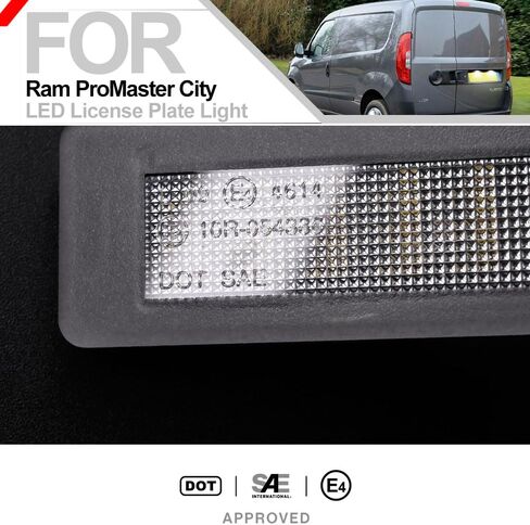 Led License Plate Light for 2015-2022 Ram ProMaster City Passenger Van Models Super Bright 6500K Xenon White Error Free Led Rear Tag Number Plate Lamps OEM 68263890AA 95509600 in Kuwait