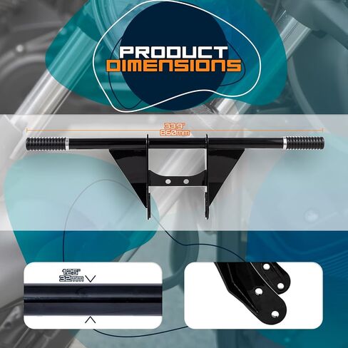 Flat-Out Crash Bar Engine Guard Highway Bar for Harley Davidson Sportster Iron 883 XL883N 09-22;1200 Custom XL1200C 04-22;Roadster XL1200R 883 '04-08; Superlow XL1200T 14-22 (Gloss Black) in Saudi Arabia
