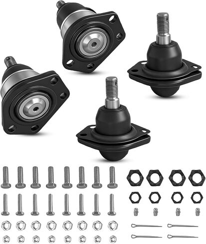 4pc Front Upper & Lower Ball Joint Kit Compatible with Chevy S10 Blazer, GMC Sonoma Jimmy 1984-2005 - Suspension Kit, 4WD Models ONLY in Kuwait