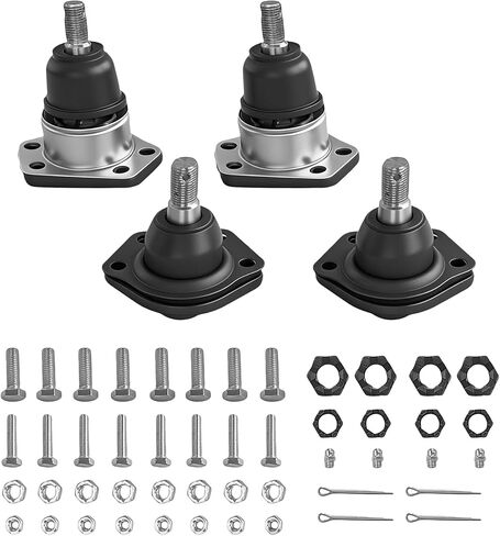 4pc Front Upper & Lower Ball Joint Kit Compatible with Chevy S10 Blazer, GMC Sonoma Jimmy 1984-2005 - Suspension Kit, 4WD Models ONLY in Kuwait