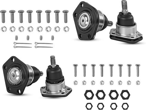4pc Front Upper & Lower Ball Joint Kit Compatible with Chevy S10 Blazer, GMC Sonoma Jimmy 1984-2005 - Suspension Kit, 4WD Models ONLY in Kuwait