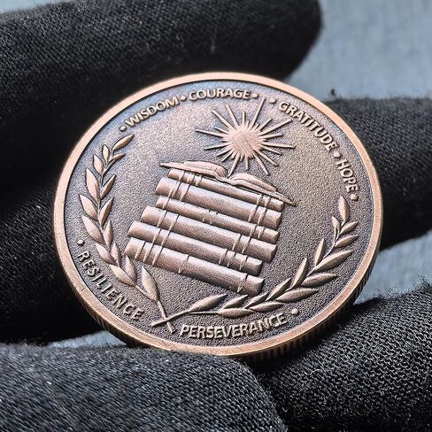 Amor Fati Challenge Coin 1.57" Zinc Alloy with Protective Case – Stoic Philosophy Pocket Token of Resilience & Perseverance, Motivational Gift for Daily EDC in Kuwait