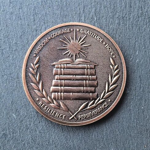 Amor Fati Challenge Coin 1.57" Zinc Alloy with Protective Case – Stoic Philosophy Pocket Token of Resilience & Perseverance, Motivational Gift for Daily EDC in Kuwait