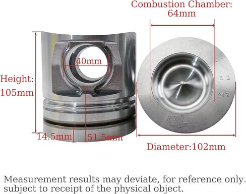 طقم إعادة بناء المحرك (بدون بطانة اسطوانة وصمام) لمحرك الكمون 6BT5.9 6BT 5.9 12V 3907156 64 مللي متر in Kuwait