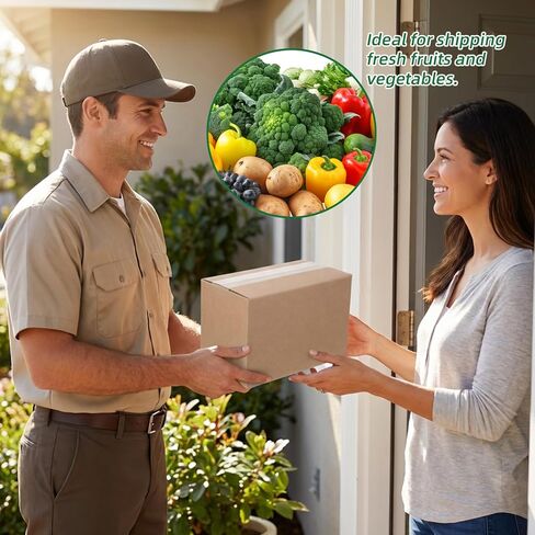 10 Pack .7×4.7×6.1 Inches Insulated Shipping Boxes Cold Shipping Boxes with Foil Liner Carton for Frozen Food, Meat, Seafood, Chocolate, Cosmetics, Reusable Mailing Moving Packing Containers in Kuwait