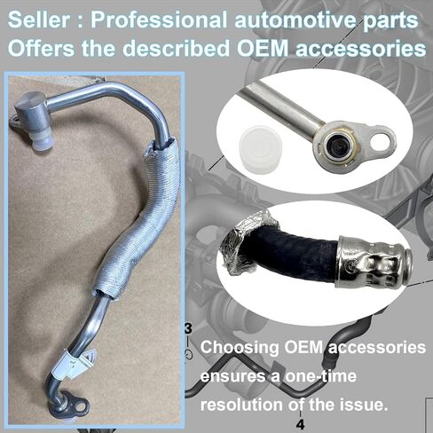 11538854734, Oem Part, B48 B46 Turbocharger Coolant Line, For 2016-2025 BMW 128i 230i 228i 330i 330e 430i 530i 530e 740e X3 X4 M235i M135i in Saudi Arabia