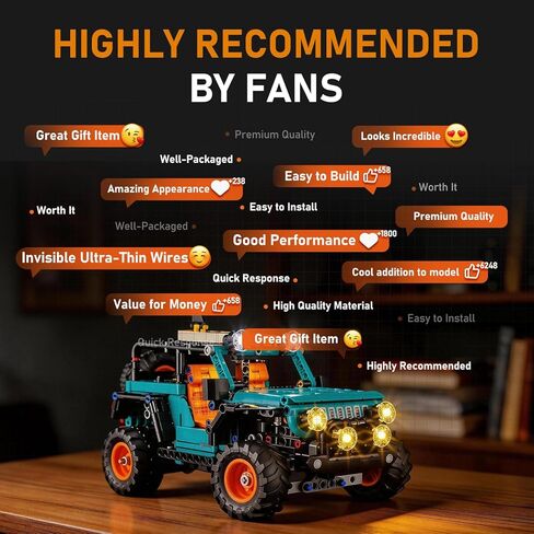 LIGHTAILING Led Light for Lego-42227 Technic Jeep Wrangler Rubicon SUV - Easy Install, Hidden Wiring, Home Decor & Gift-Ready (Model Not Included) in Kuwait