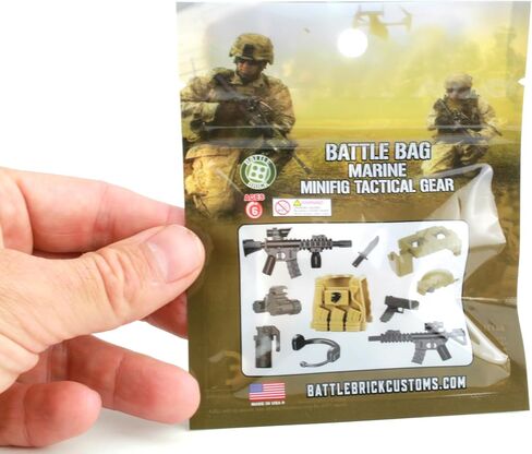 Battle Brick Battle Bag Marine Weapons Pack Compatible with LEGO® Minifigs in Kuwait