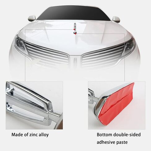 for Lincoln 3D Emblem Car Logo Front Vehicle Hood Ornament Car Cover Chrome Eagle Badge for Lincoln Navigator, Continental, Aviator, Corsair Models Accessories in Saudi Arabia