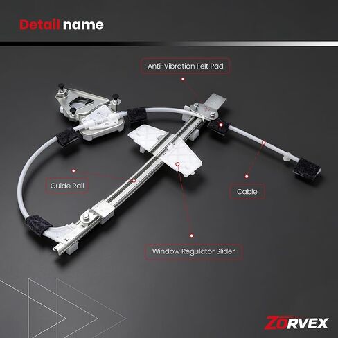 Window Regulator Front Left Driver Side fits for 2002-2006 Jeep Liberty KJ,W/Motor [2 Pins] - Replaces 741-526 in Kuwait