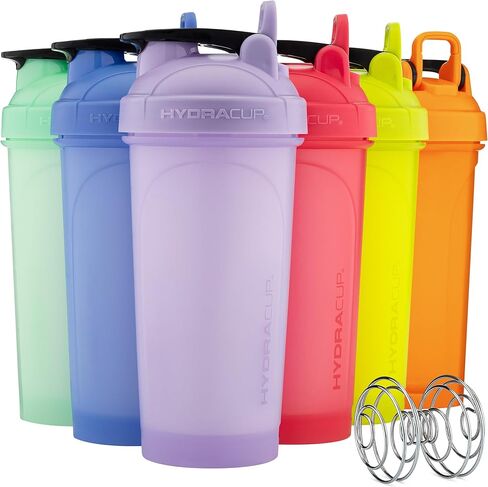 Hydra Cup OG Logo [6 Pack] 28 oz & 20 oz Shaker Bottles for Protein Shakes, Shaker Cups with Ball Blender Whisk, Travel To Go, BPA Free (Bright Colors) in Saudi Arabia