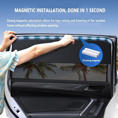 4pcs Car Side Window Sun Shade for Subaru Ascent 2019–2023 2024 2025 2026, Foldable Sun Protection, Windshield Side Panel Cover for Cars, SUVs, Easy Install and Storage in Saudi Arabia