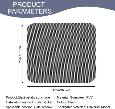 Car Side Window Sunshade, Car Sunshade Static Cling Film Stickers, Block UV Rays Car Privacy Protector, Universal Reuseable Washable Sun Shade Film Accessories for Most Cars Trucks SUVs in Kuwait