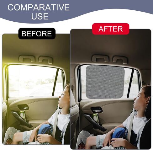 Car Side Window Sunshade, Car Sunshade Static Cling Film Stickers, Block UV Rays Car Privacy Protector, Universal Reuseable Washable Sun Shade Film Accessories for Most Cars Trucks SUVs in Kuwait