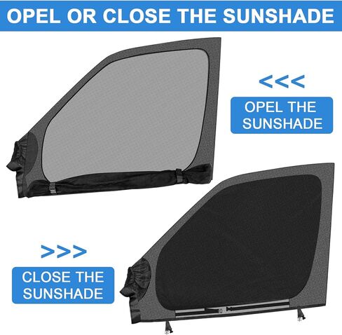 Double Layers Side Window Sunshade Magnetic Bug Screen for Front Doors, Pair Universal Size for Promaster, Sprinter, Metris, and Other Van in Saudi Arabia