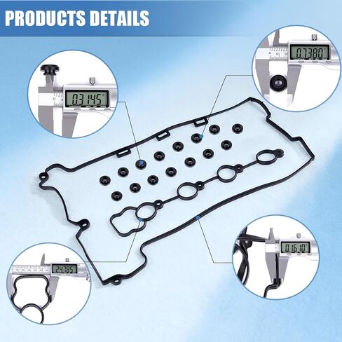 Sorello Engine Valve Cover Gasket Set Compatible with Chevrolet Cobalt Malibu for Pontiac G5 G6 Solstice for Saturn Aura Ion Sky Vue for 2.4L L4 Engine - Replace VS50769R 12598014 in Kuwait