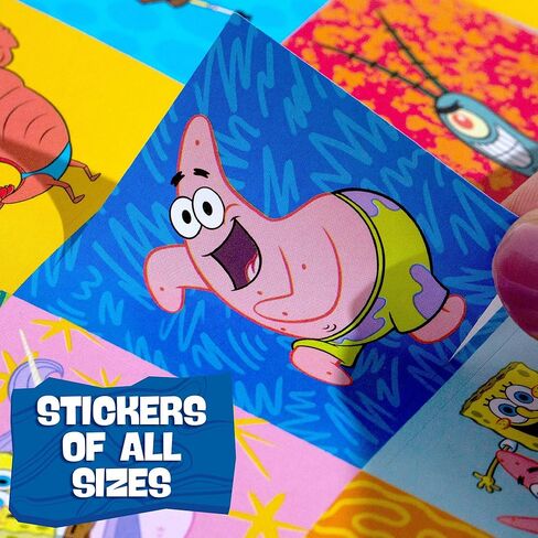 Horizon Group USA Sticker Book with Large and Small Sizes, Kids Stationary for Water Bottle, Notebooks, and Party Favors, 2000+, Spongebob Squarepants in Kuwait