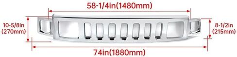 Suitable for Chrome Front Grill Assembly for 2006-2010 Hummer H3 - Includes Upper Face Bar Grille Shell & Insert - OEM Replacement Part (15834196 HU1200100) in Kuwait