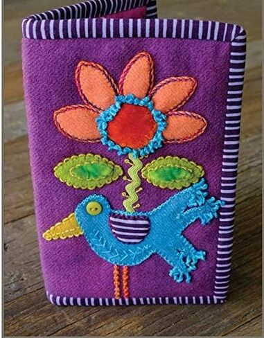 Bird & Bloom Needle Case pattern by Sue Spargo - Wool Applique Project, 6.5" x 8.5" in Kuwait
