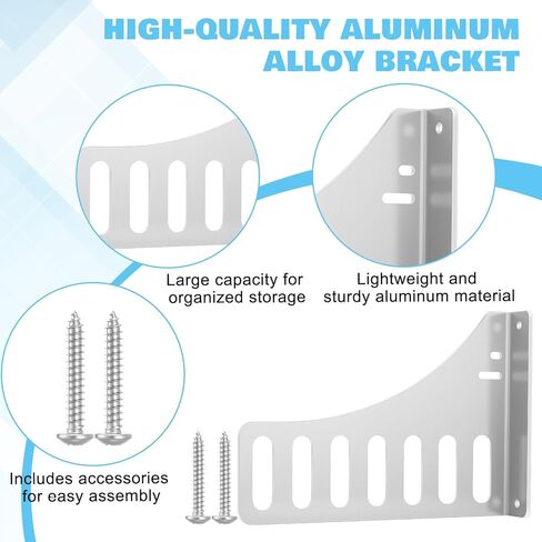 Blulu 2 Pcs Aluminum Wall Mount Clothing Hanger with 7 Hooks, Space-Saving Clothing Rack Including Pre-Drilling and Hardware Installation for Laundry Room Enclosed Trailers Garage Storage Organizer in Kuwait