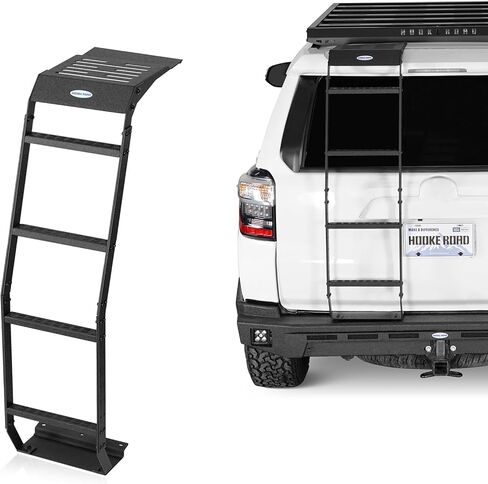 Hooke Road 4Runner Rear Hatch Ladder for Toyota 4Runner 2010-2024 5th Gen, 4-Step Tailgate Trunk Roof Access Pedals, 260 Lbs Load Capacity in Kuwait