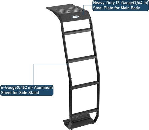 Hooke Road 4Runner Rear Hatch Ladder for Toyota 4Runner 2010-2024 5th Gen, 4-Step Tailgate Trunk Roof Access Pedals, 260 Lbs Load Capacity in Kuwait
