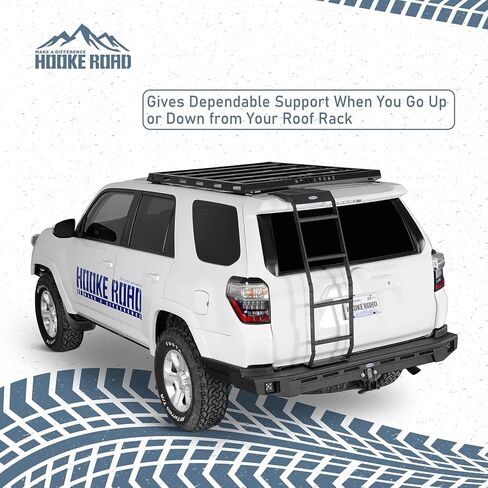 Hooke Road 4Runner Rear Hatch Ladder for Toyota 4Runner 2010-2024 5th Gen, 4-Step Tailgate Trunk Roof Access Pedals, 260 Lbs Load Capacity in Kuwait