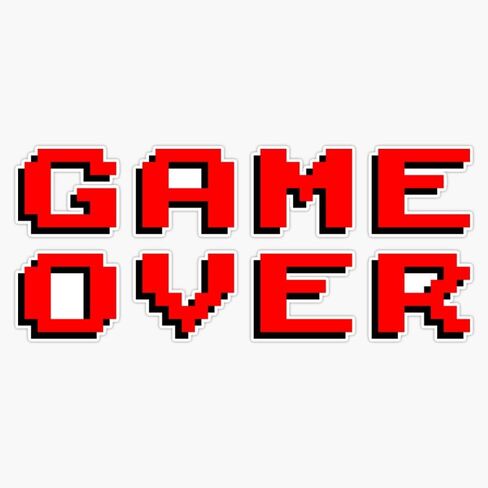 MAGNET Classic Arcade Game Over Message Magnetic Vinyl Sticker Decal Magnet 5" in Kuwait