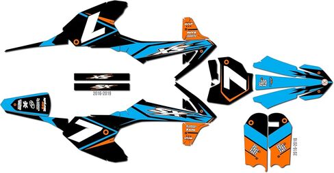 Graphics Kit for KTM 50SX Mini SX50 (2016-2023) BASH Series Orange-Shift 21 Mil - Pro Edition - Dirt Pit Bike Motorcycle Sticker, Dirtbike Racing Decal Motocross Accessories no-Plastics in Kuwait