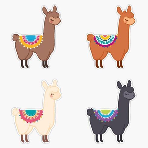 Magnet Llama Group Magnet Vinyl Decal Sticker 5" in Kuwait