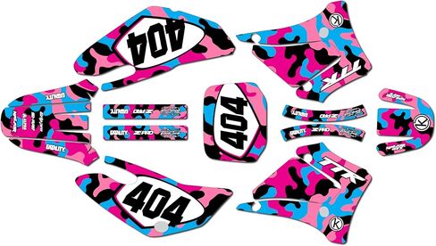 Graphics Kit for Yamaha Yamaha TTR125 (2000-2007) INVASION Series Pink 9 Mil - Easy Go - Dirt pit bike motorcycle sticker, dirtbike racing decal motocross accessories no-plastics in Kuwait