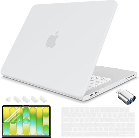 Teryeefi Gltter Case for MacBook Neo 13 inch Case 2026 (A18 Pro) Model A3404, Slim Protective Hard Shell Cover & Keyboard Cover & Type C Adapter - Sparkly Rose Pink in Saudi Arabia
